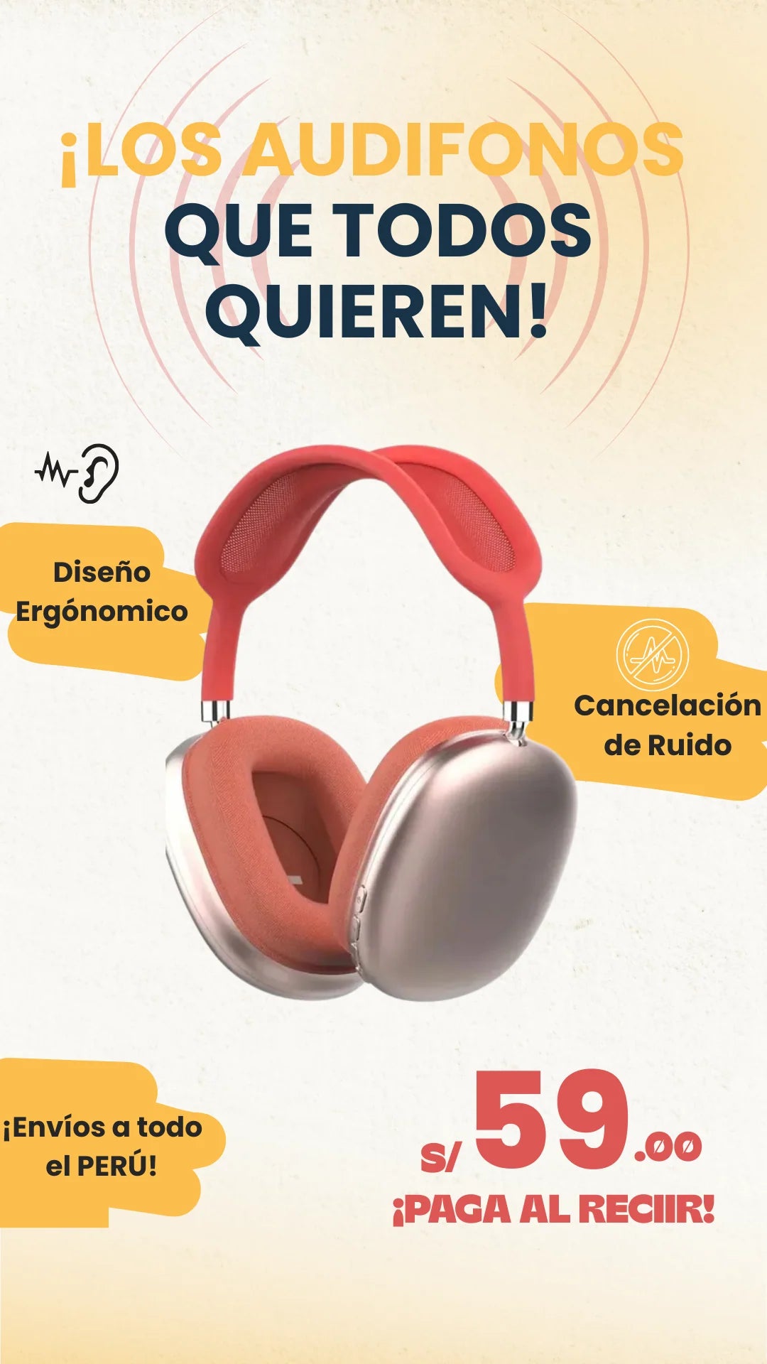 🎧 Audífonos Bluetooth Premium – Sonido Envolvente y Comodidad Total