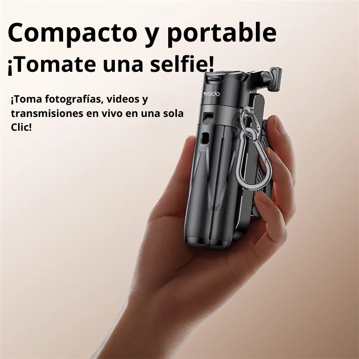 📸 Trípode Selfie Pro 4 en 1 con Luz LED El set 4 en 1 que lo tiene todo para creadores de contenido.