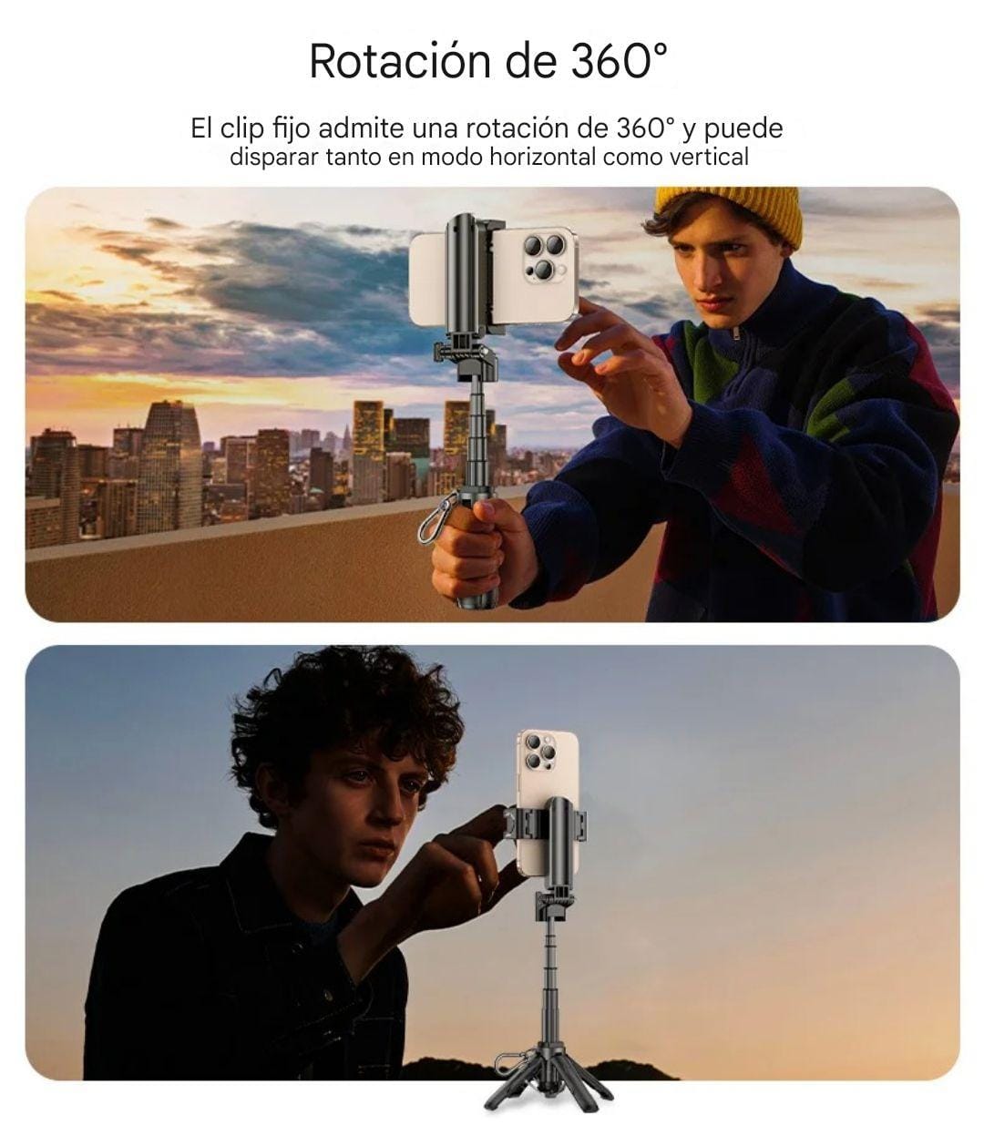 📸 Trípode Selfie Pro 4 en 1 con Luz LED El set 4 en 1 que lo tiene todo para creadores de contenido.