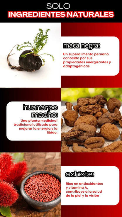 Maca Negra y Huanarpo Macho = POTENCIADOR SEXUAL