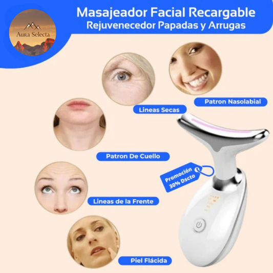 Masajeador Facial NOVASKIN® | Tu aliado para un rostro radiante ✨ + Rodillo de hielo facial de REGALO!