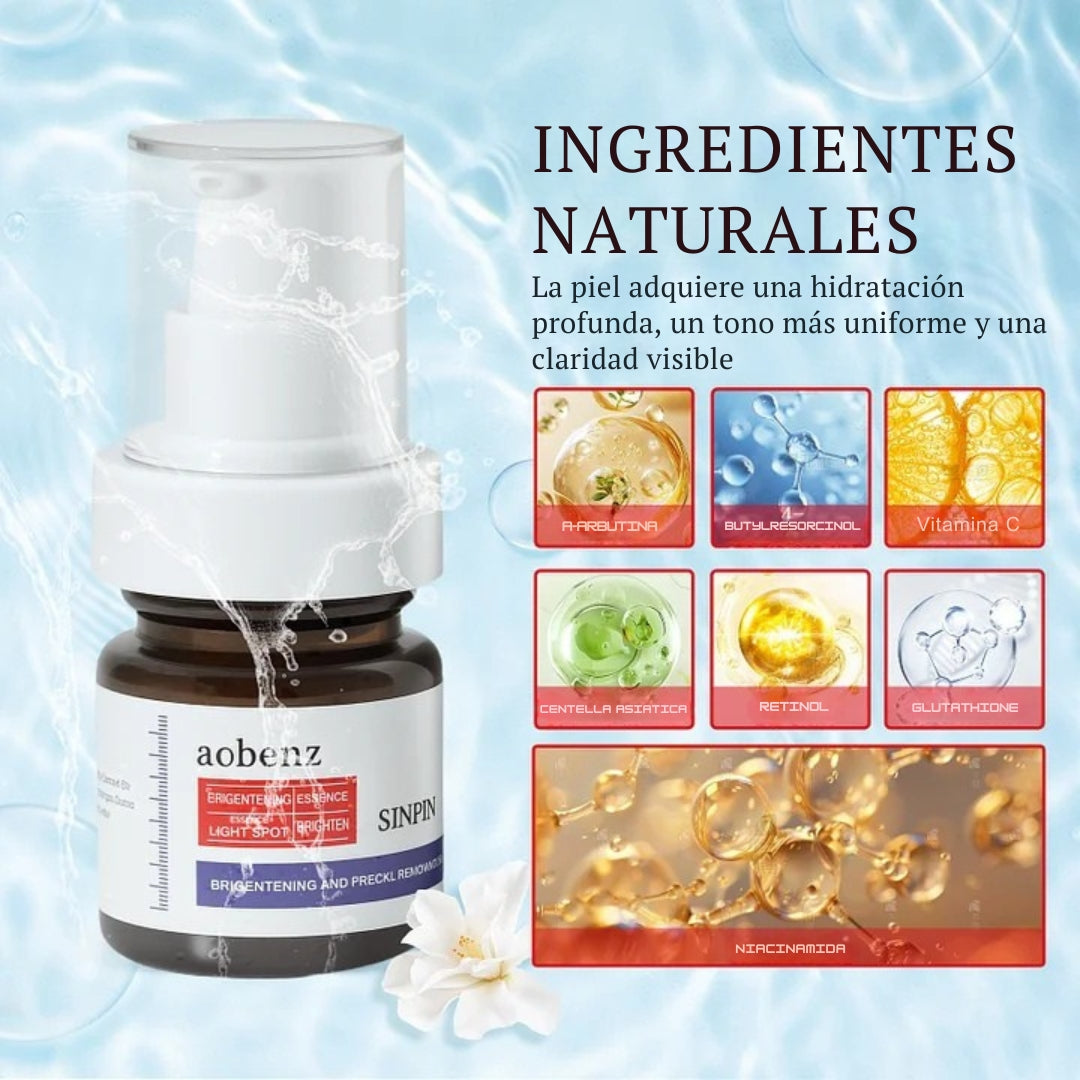 Serum Facial con Vitamina C | Elimina Melasma, Aclara Pecas y Manchas Oscuras al Instante