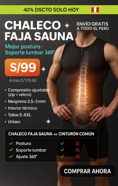 CHALECO FAJA - SAUNA REDUCTOR DE NEOPRENO