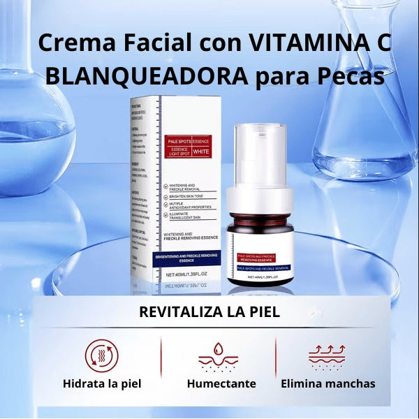 Serum Facial con Vitamina C | Elimina Melasma, Aclara Pecas y Manchas Oscuras al Instante