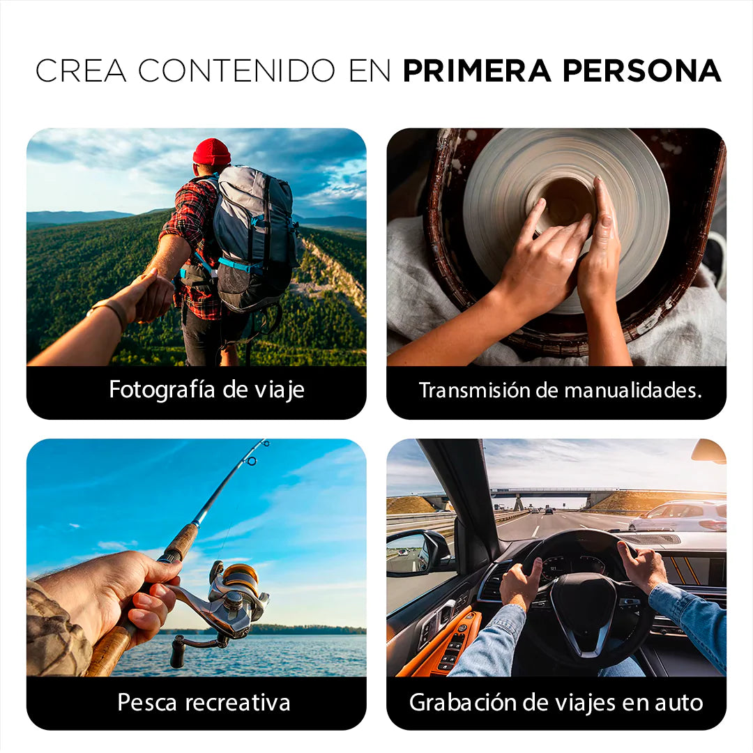 🧲 Soporte de Cuello Magnético POV – Manos Libres 360°