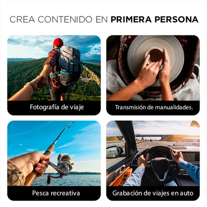 🧲 Soporte de Cuello Magnético POV – Manos Libres 360°