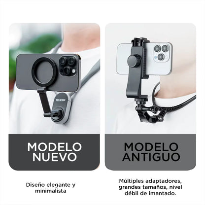 🧲 Soporte de Cuello Magnético POV – Manos Libres 360°
