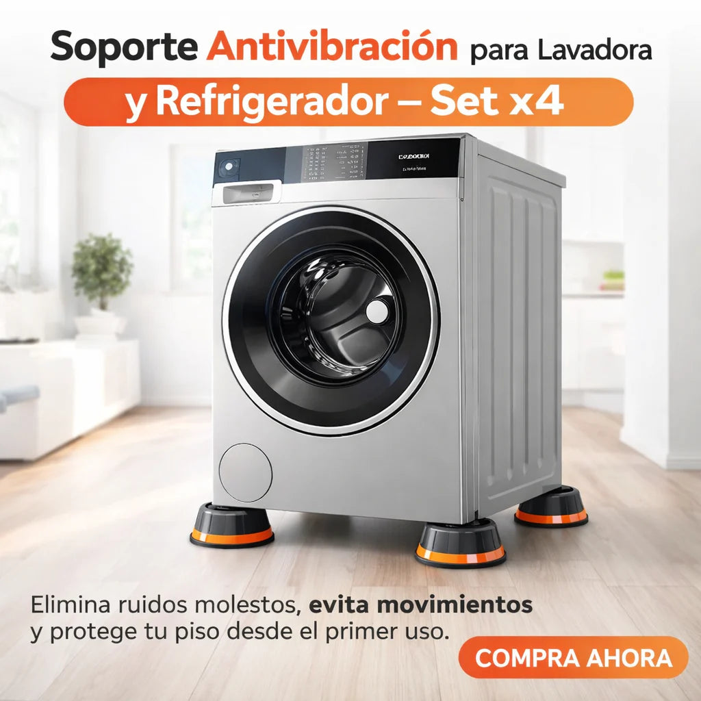 Set x 4 Soporte antivibración: Evita Desplazamientos y Ruido